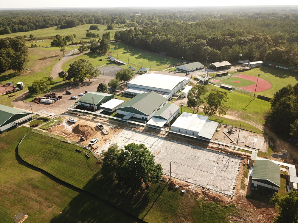 Areal Photo of Central Hinds Academy showing construction on campus.